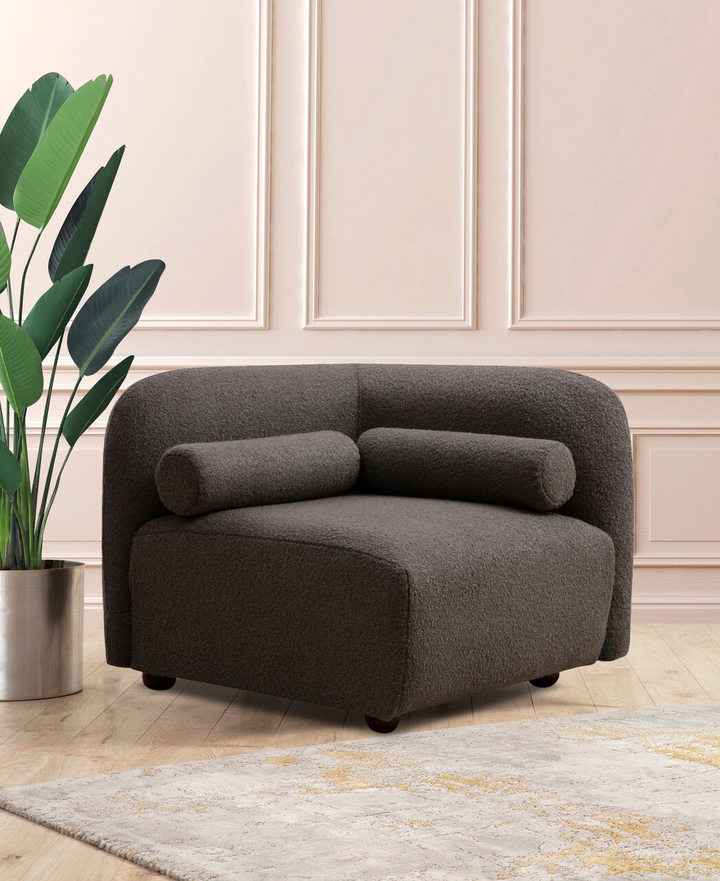 Fotoliu, Atelier del Sofa, 569HLN1520, Gri inchis - imagine 5